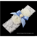 Best Selling Blue Blue Lace and Bow Wedding Bridal Garters Gargantilha de casamento Elástico requintado